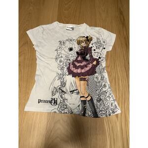 Vintage Y2K Princess AI White Shirt Women’s Small Anime Manga Tokyopop S